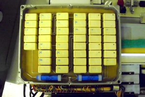Close-up of a PCB with core logic building blocks