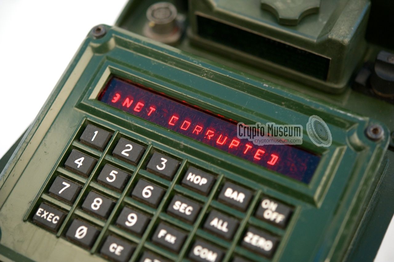 Close-up of the alphanumerical LED display