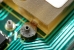 Close-up of the corroded battery terminal