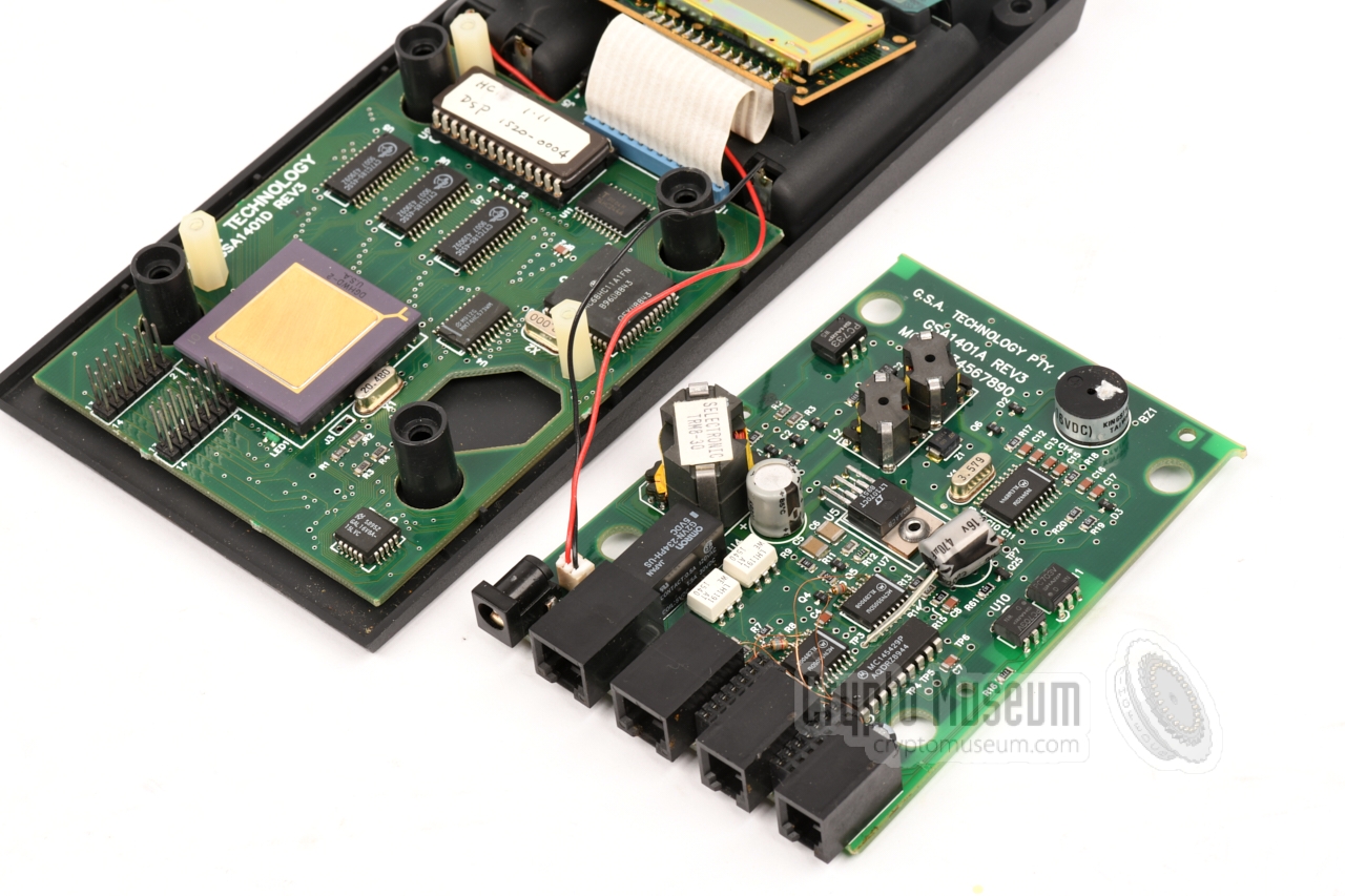 Encryption board (left) and modem board (right)