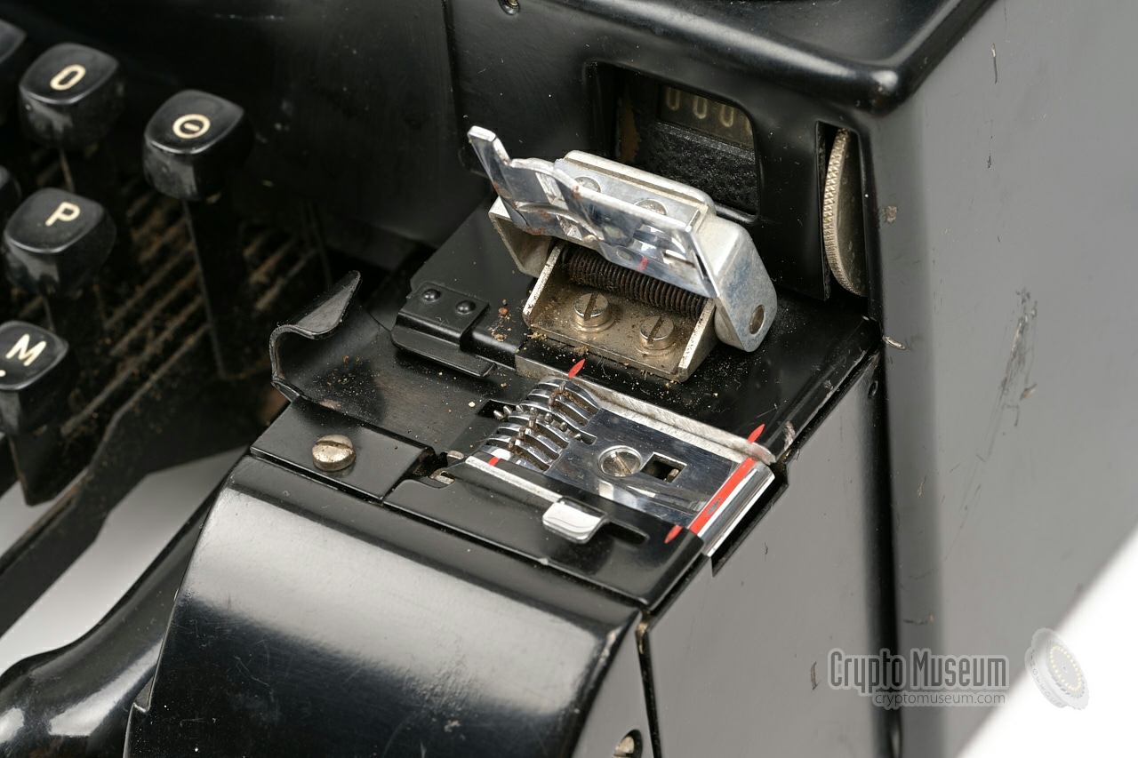 Tape reader with opened lid