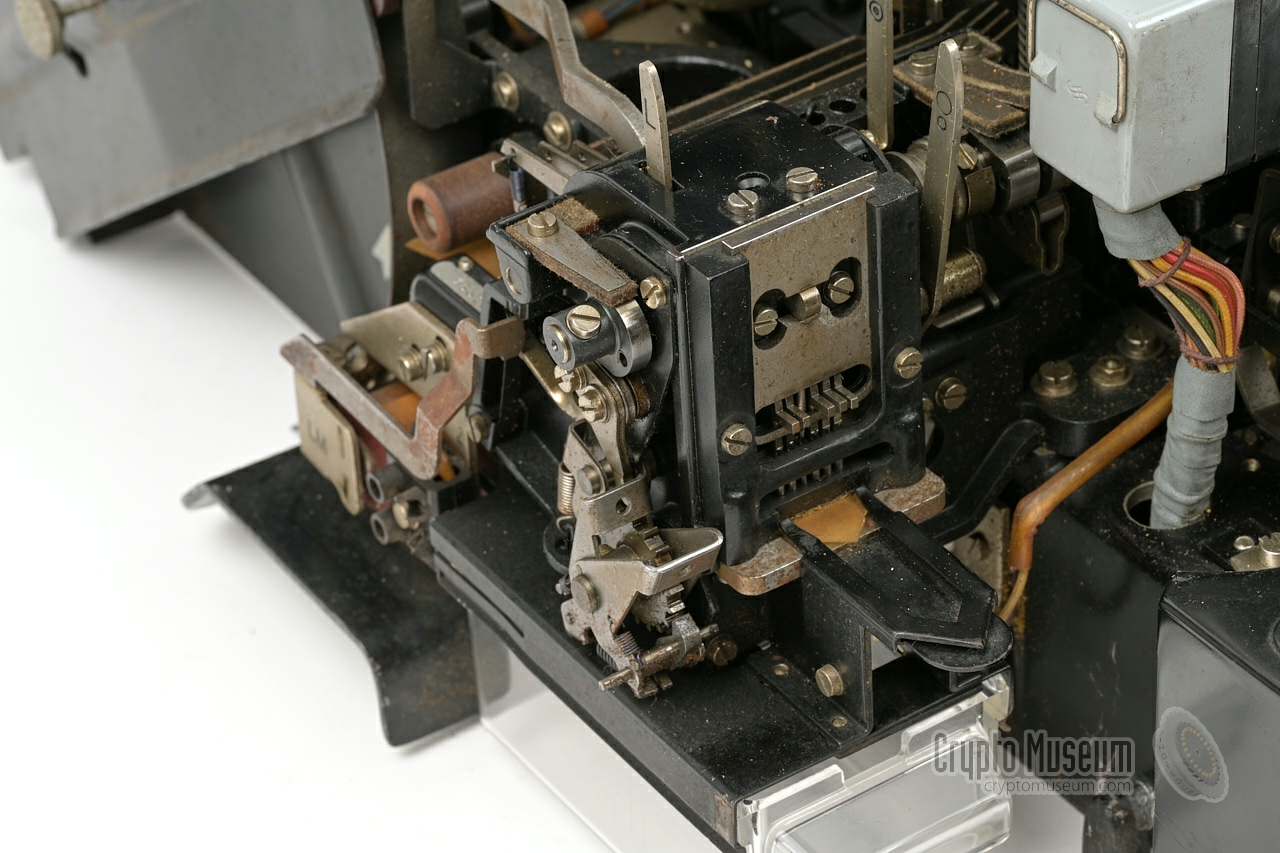 Close-up of the tape puncher