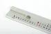 Close-up of the Swiss Caesar slide rule (Chiffrierschieber Csar)