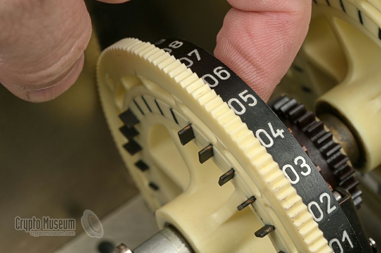 Pushing a pin to the left to make it active
