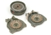 Rotor assembly with two side panels removed, showing the brush contacts.