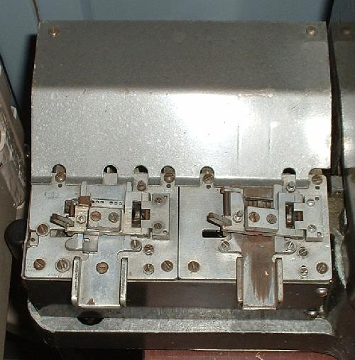 The two tape readers. The 6-level key tape reader is at the left. Photograph by Jerry Proc [1].