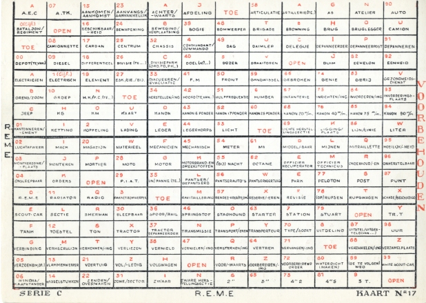 Belgian Slidex card number 17. Click for a close-up.