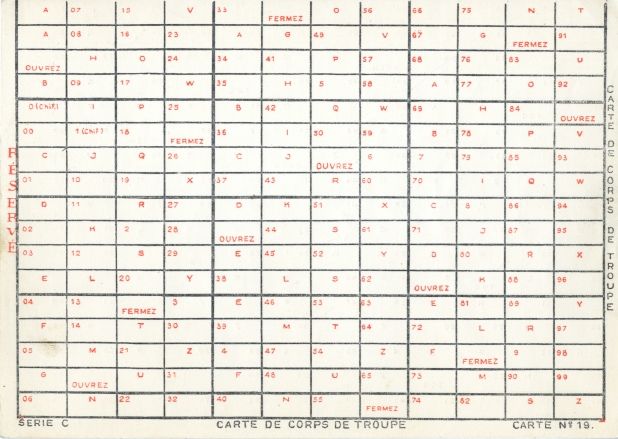 Belgian Slidex card number 19. Click for a close-up.