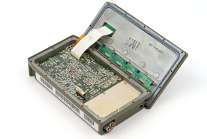 Upper part of case (with keyboard and display) removed