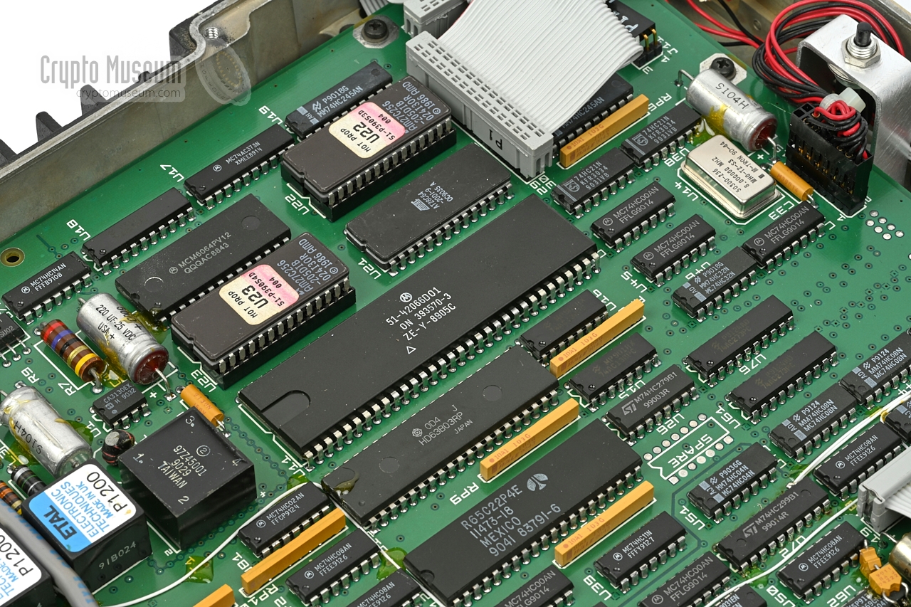 Main processor with RAM and EPROM memory