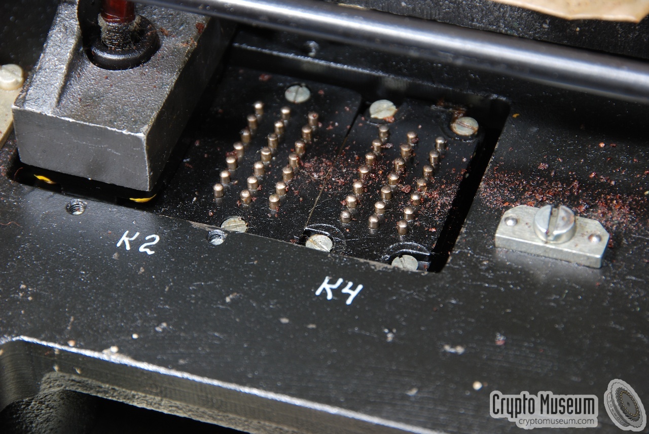 Spring-loaded contacts in the basic teletype unit