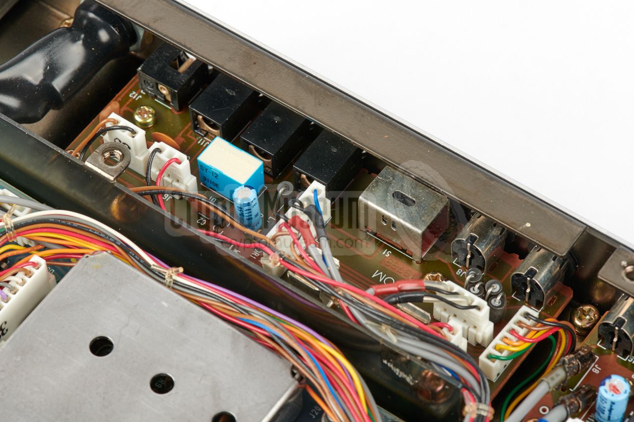Power connection board at the rear of the bottom side