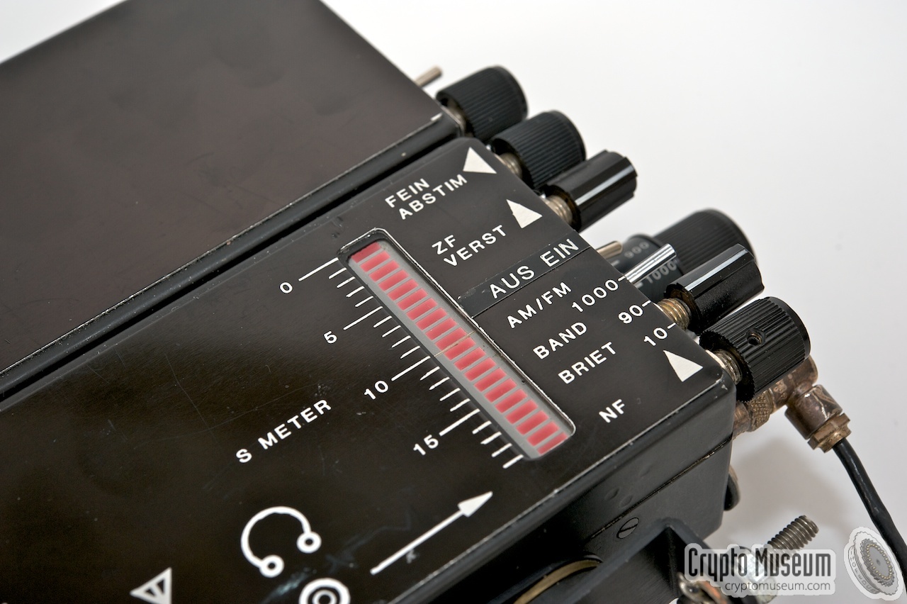 Close-up of the S-meter of the receiver
