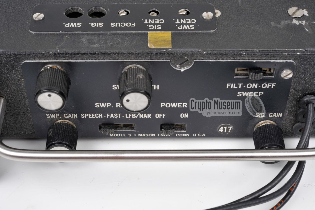 Close-up of the controls