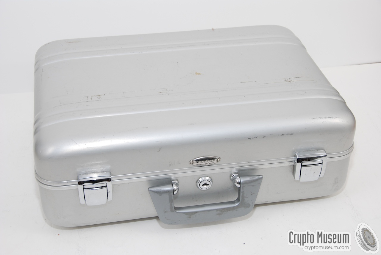 The closed aluminium suitcase