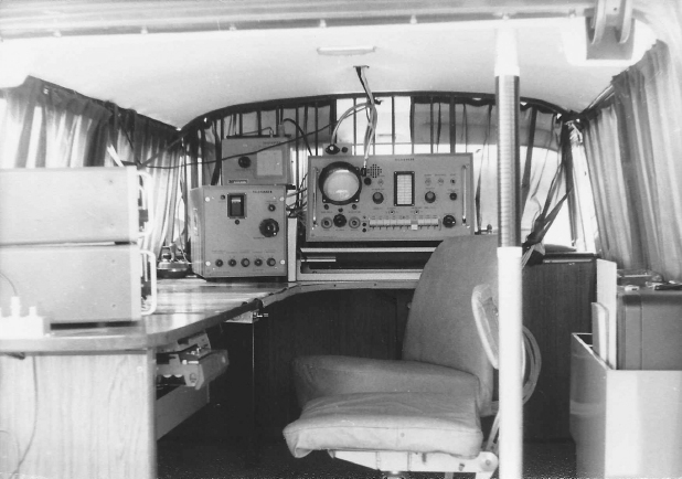 Interior of the Ford Transit intercept vehicle, showing the Telefunken Telegon [4].