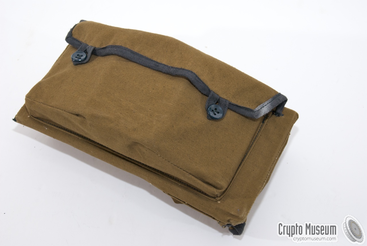 Canvas pocket containing the Soyka receiver