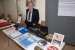 David White of Hut 1 showing some of his rare cipher machines  