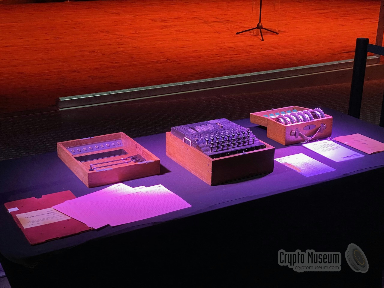 Original Enigma M4 shown by Crypto Museum at the Bassins des Lumires in Bordeaux