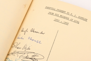 Page with signatures of Hugh Alexander and Shaun Wylie