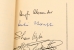 Close-up of signatures