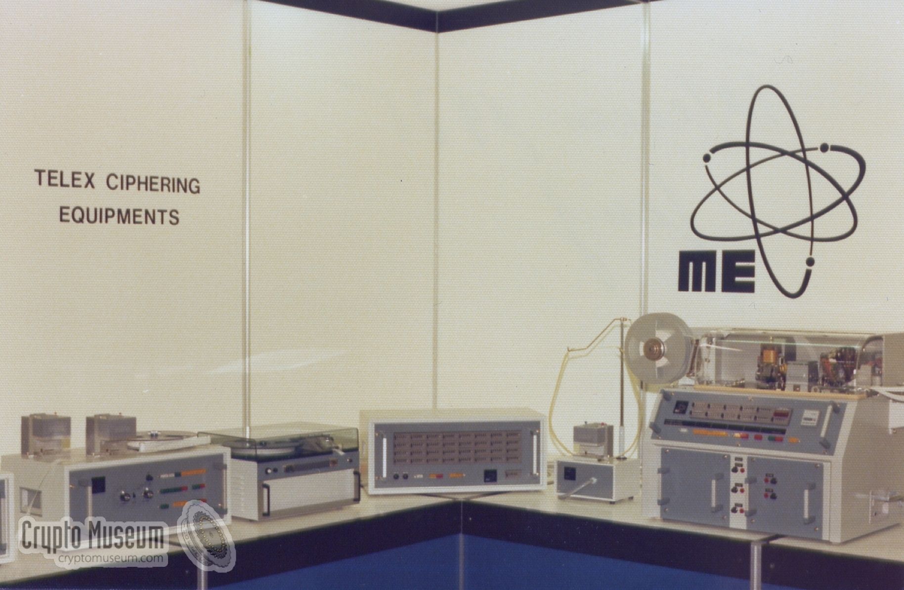 The Mils Elektronik stand at the Telecom conference in Geneva in 1975. Photograph by Eberhard Scholz [1].