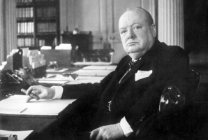 Sir Winston Churchill as British Prime Minister. Source unknown.