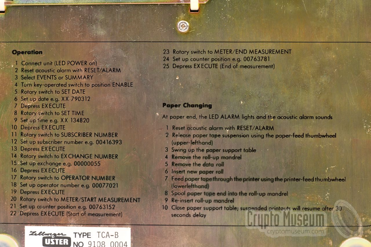 Instructions printed at the back of the device