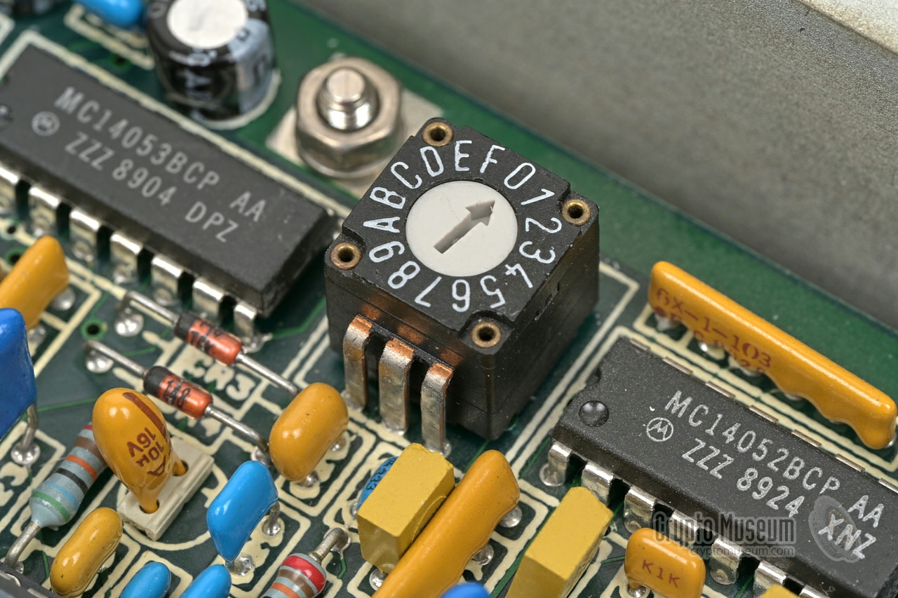 Baudrate and input selector S1 on the interface board