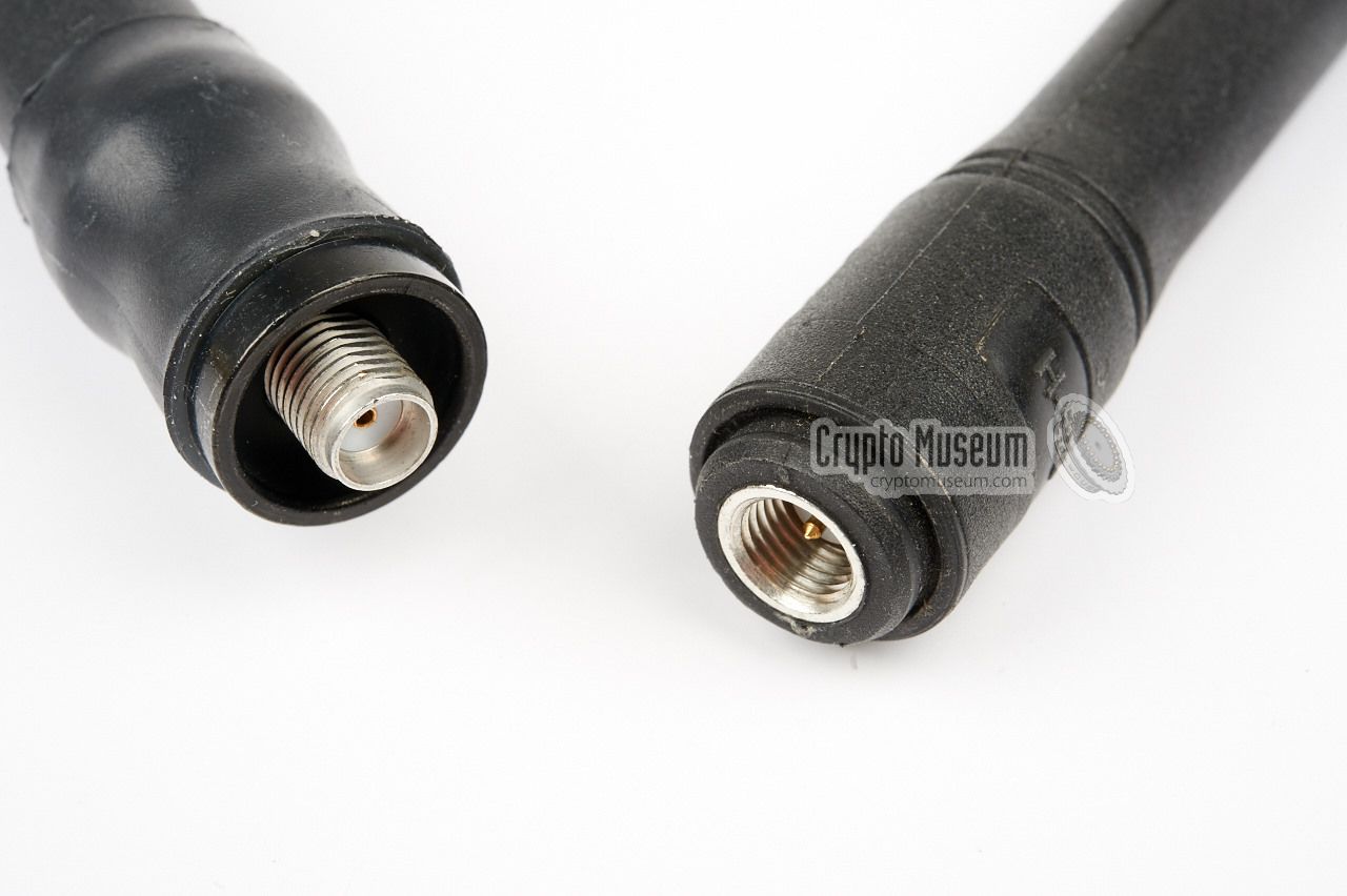 Gooseneck socket (left) and antenna (right)