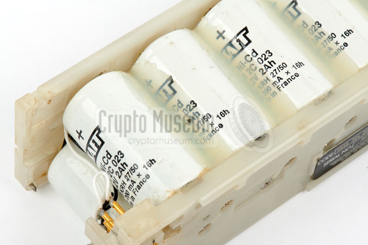 Close-up of the NiCd cells