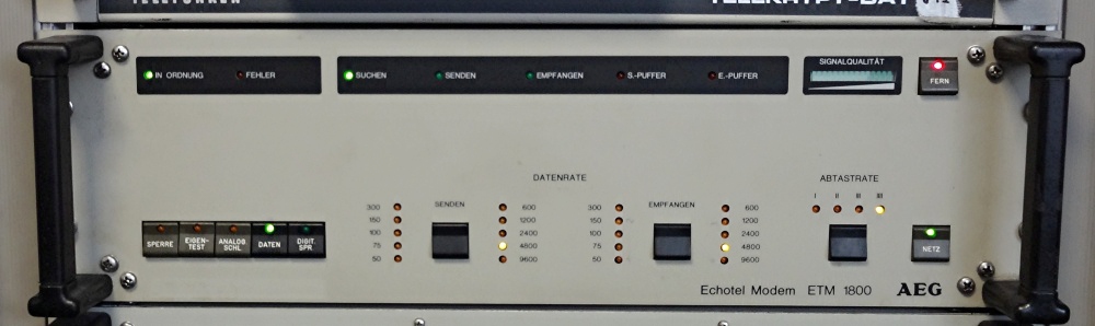 Front panel of the ETM-1800 [1]