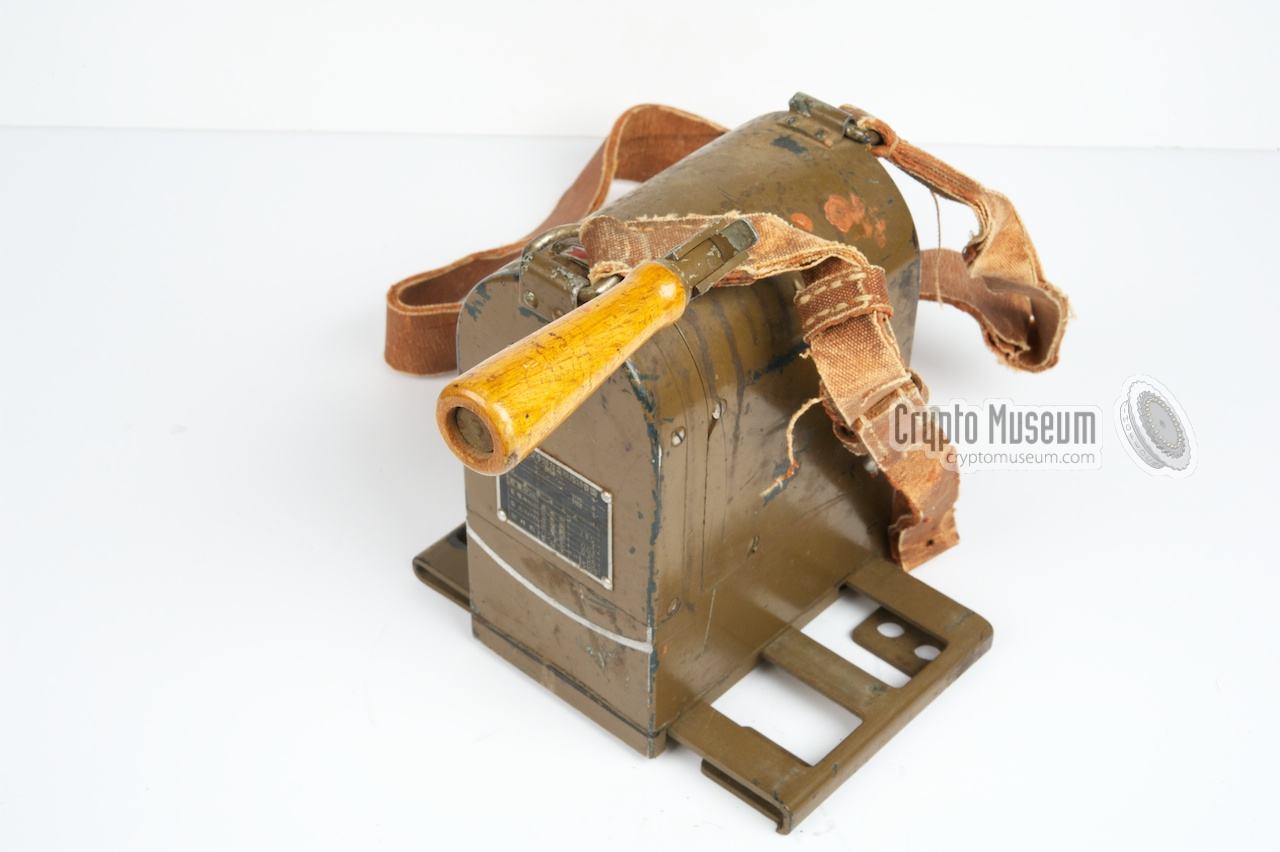 Another view of the hand-crank generator