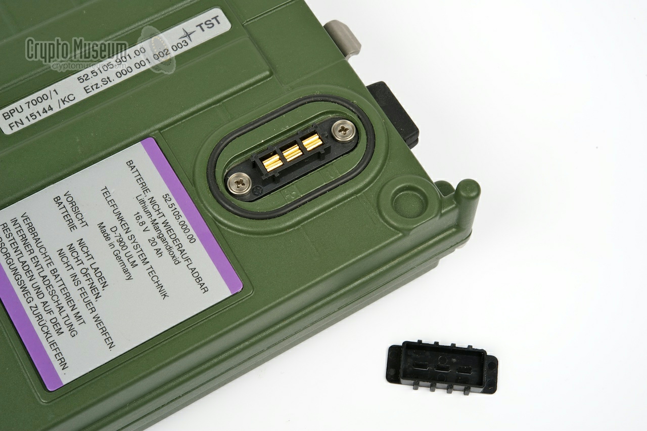 View at the connector of the BPU-7000