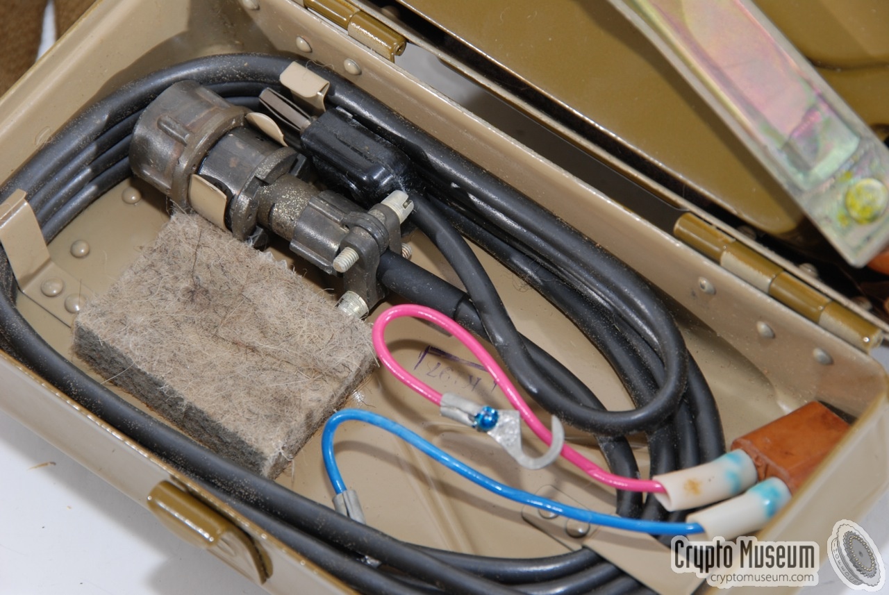 Connection cables stored inside the top lid