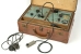 RN-3 in suitcase, with headphones and morse key connected