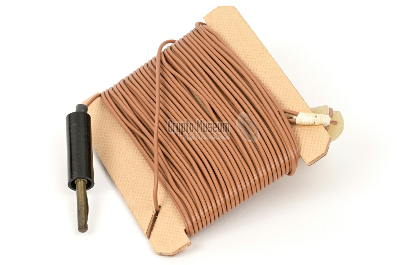 Antenna wire on cardboard
