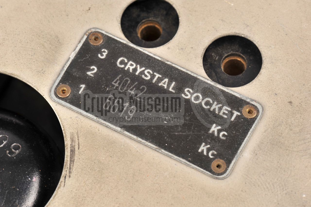 Crystal socket with frequency table