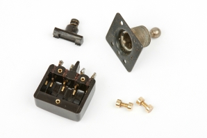 Disassembled power switch with cleaned contacts