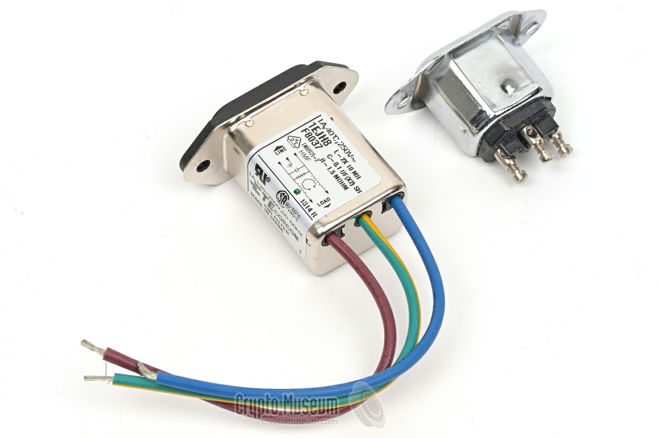 Replacement mains receptacle aside original one