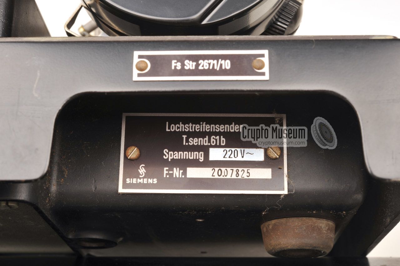 Model and serial number plate